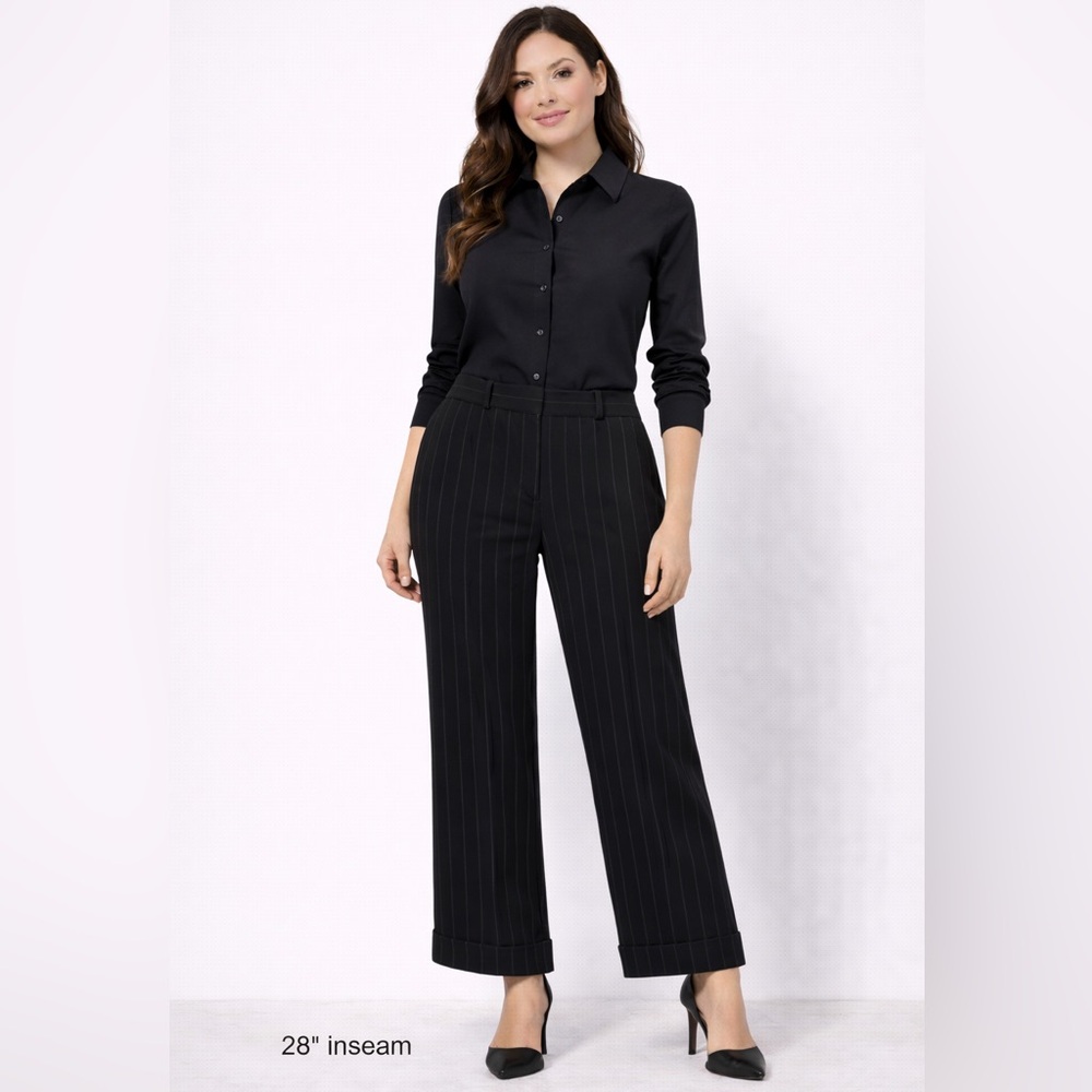 Ricki’s Black Pinstripe Pants size 6
